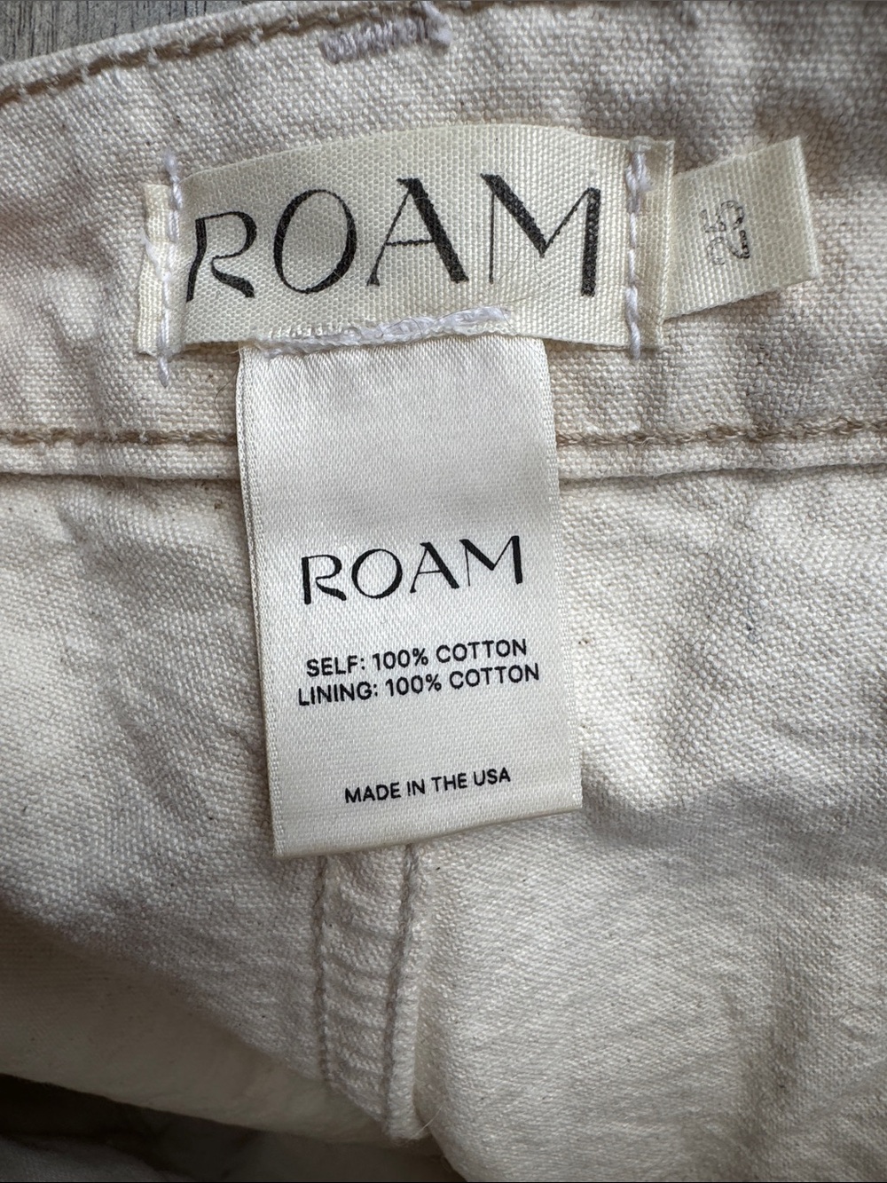 Roam vintage Isa pants in bone - Picture 3 of 3